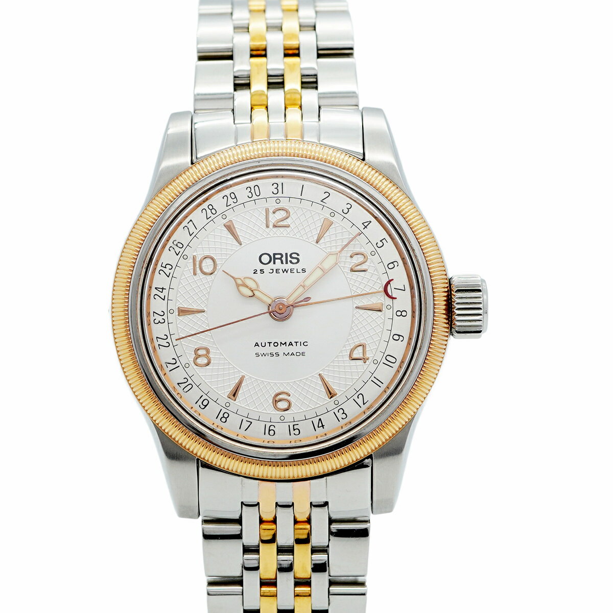 【5wwo0150】オリス ビッグクラウン ポインターデイト 7543 ゴールド文字盤【中古】腕時計 メンズ