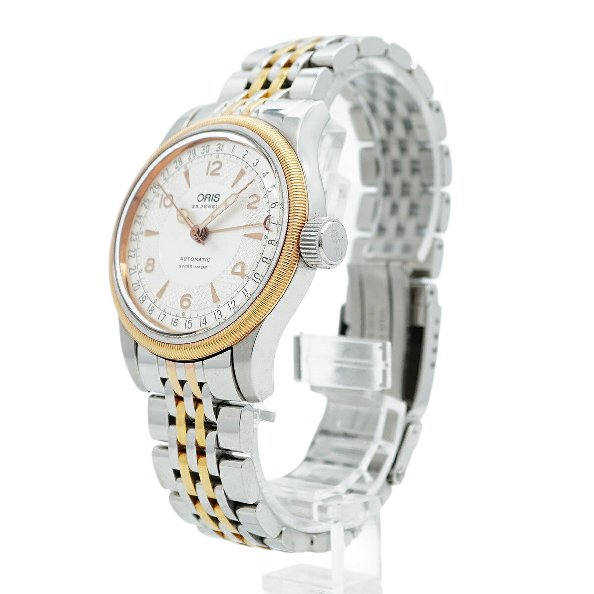 【5wwo0150】オリス ビッグクラウン ポインターデイト 7543 ゴールド文字盤【中古】腕時計 メンズ