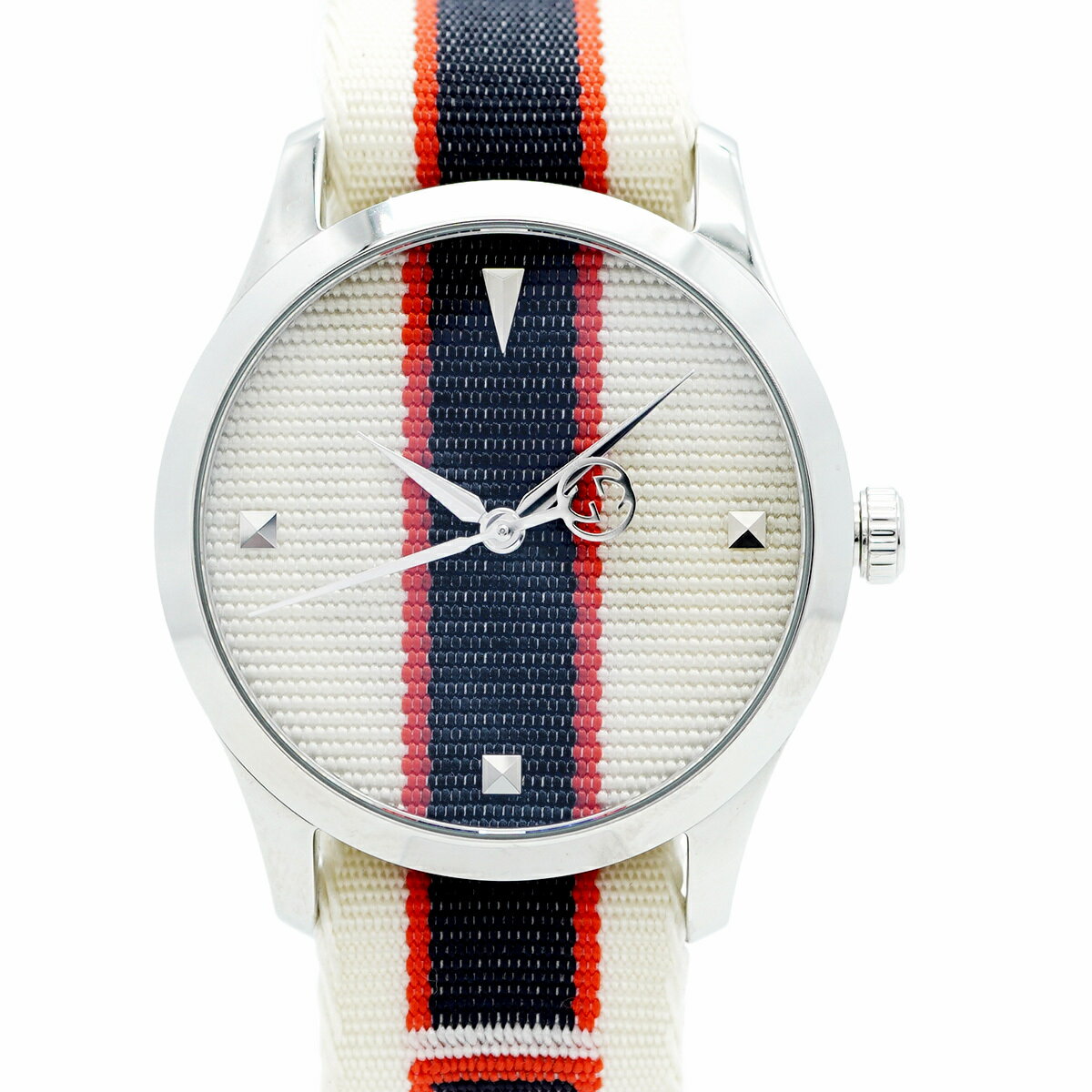 【5wwo0151】グッチ Gタイムレス 126.4 ベージュ文字盤【中古】腕時計 メンズ