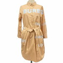 ★最終価格★SALE【5app0048】バーバリー シャツワンピース 38 ベージュ コットン 8039614【中古】レディース
