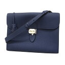 ★最終価格★SALE【5fc4345】エルメス ショルダーバッグ サックアデペッシュ29 トゴ ブルーアンクル シルバー金具 U刻印【中古】レディース