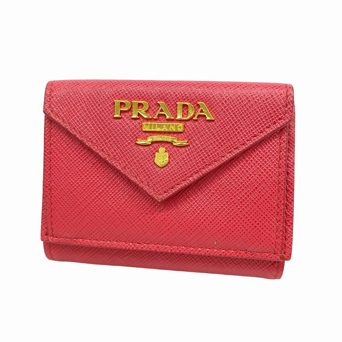 PRADA3つ折りミニ財布★レター型☆おりぼん 黒/ピンク 楽天市場】プラダ 三つ折り財布 ピンクの通販