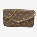 ★SALE【5gd5415-h】ルイヴィトン ショルダーウォレット モノグラム ポシェットフェリシー M81896 フューシャ【中古】レディース
