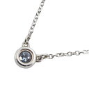 ★SALE【5jgb0817】ティファニー ネックレス カラーバイザヤード シルバー925 アクアマリン ブルー【中古】レディース