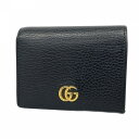 ★最終価格★SALE【5hd3901-h】グッチ 財布 GGマーモント 456126 レザー ブラック ゴールド金具【中古】レディース(4)