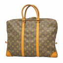 【5md4809】ルイヴィトン ブリーフケース モノグラム ポルトドキュマンヴォワヤージュ M40226 ブラウン【中古】レディース