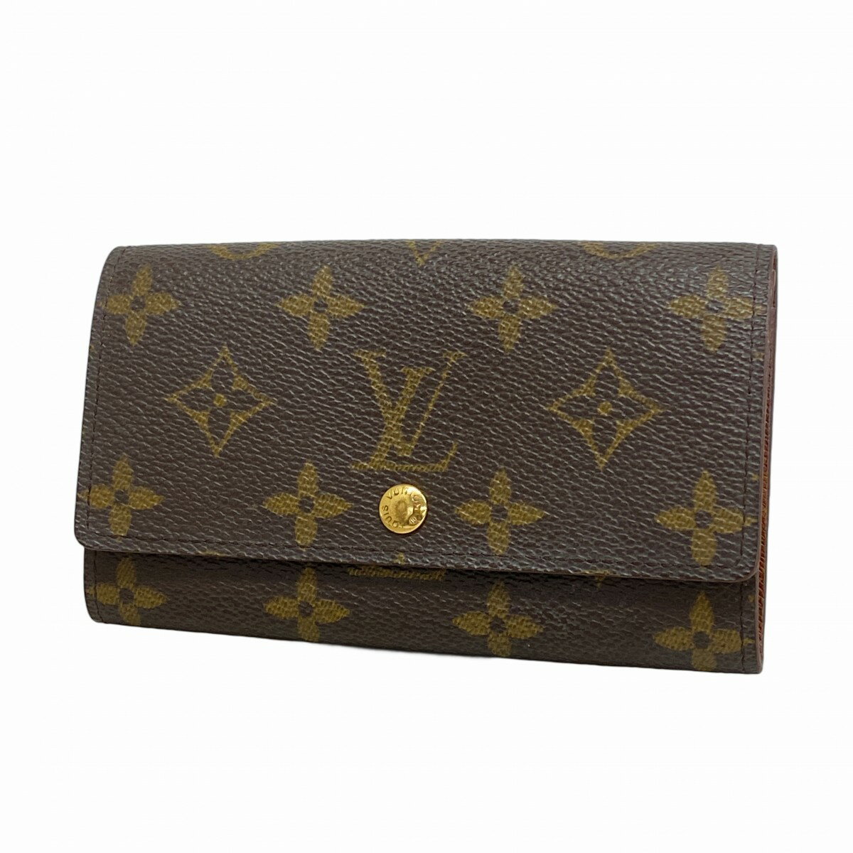 【5ob1179】ルイヴィトン コインケース モノグラム ポルトモネジップ M61735 ブラウン【中古】レディース