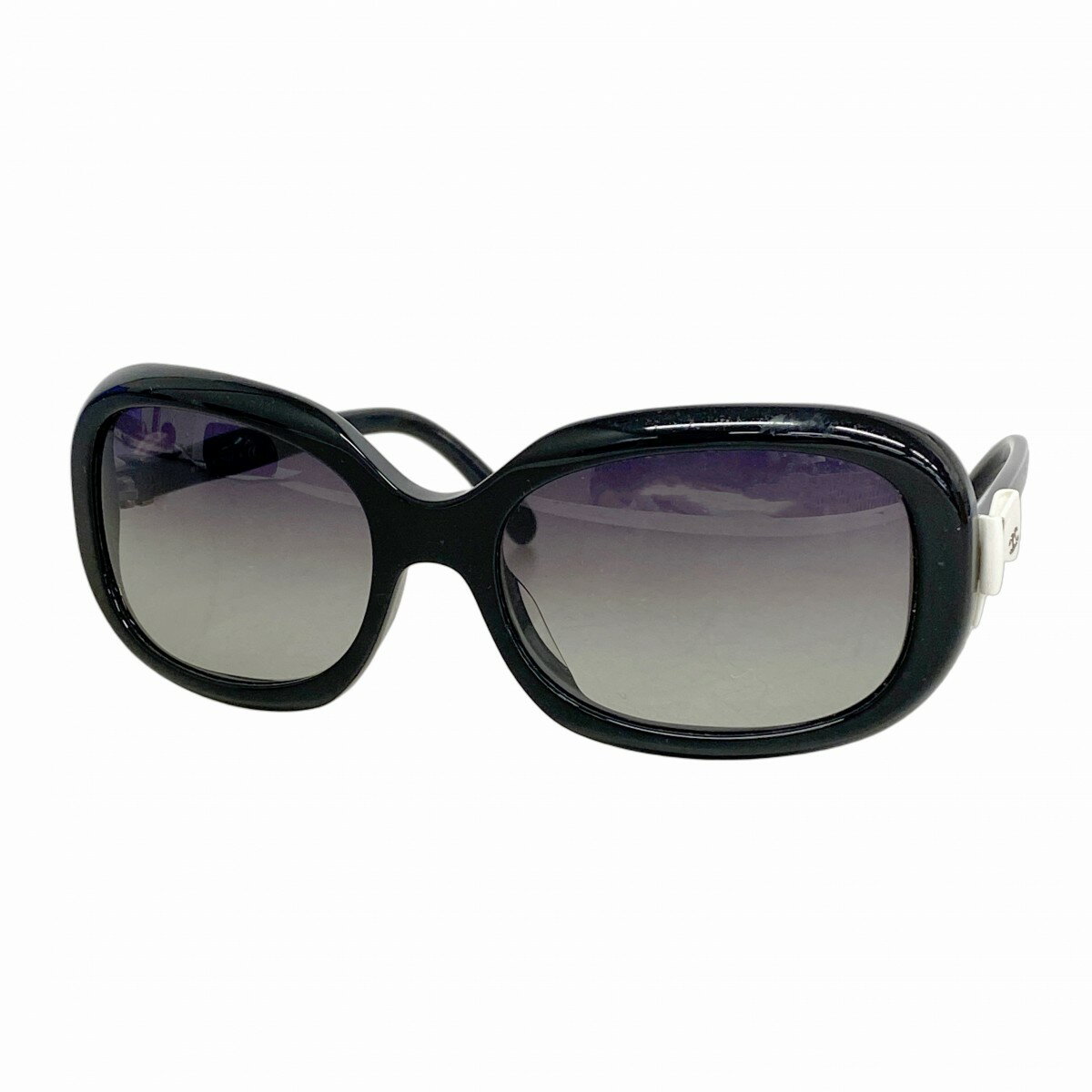 ★SALE【5oc2111】シャネル サングラス 5170-A プラスチック ブラック ホワイト シルバー金具【中古】レディース