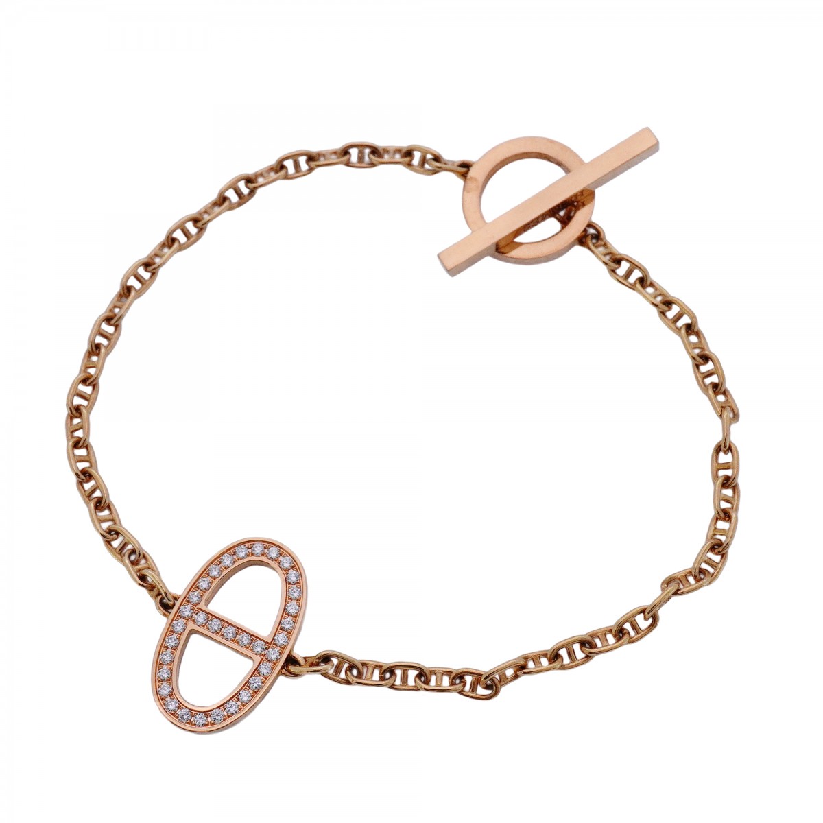 【5job0325】エルメス ブレスレット シェーヌダンクル コントゥール K18PG ピンクゴールド ダイヤモン..