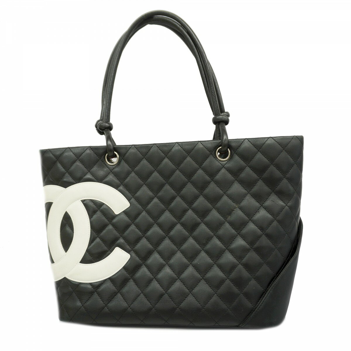 CHANEL◇ハンドバッグ/レザー/BLK/マトラッセ/キルティング/ココ CHANEL◇ハンドバッグ/レザー/BLK/マトラッセ/キルティング/ココ