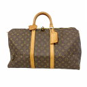★最終価格【5da0137】ルイヴィトン ボストンバッグ モノグラム キーポル50 M41426 ブラウン【中古】メンズ レディース ユニセックス