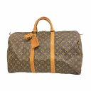 ★最終価格【5da0974】ルイヴィトン ボストンバッグ モノグラム キーポル50 M41426 ブラウン【中古】メンズ レディース ユニセックス