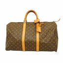 【5db2765】ルイヴィトン ボストンバッグ モノグラム キーポル50 M41426 ブラウン【中古】メンズ レディース ユニセックス