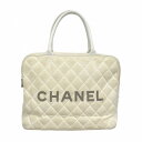 【5db3213】シャネル ボストンバッグ スポーツ キャンバス ホワイト シルバー金具【中古】メンズ レディース ユニセックス