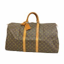 【5de6275】ルイヴィトン ボストンバッグ モノグラム キーポル55 M41424 ブラウン【中古】メンズ レディース ユニセックス