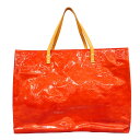 【5eb0871】ルイヴィトン トートバッグ ヴェルニ リードGM M91084 ルージュ【中古】レディース(4)