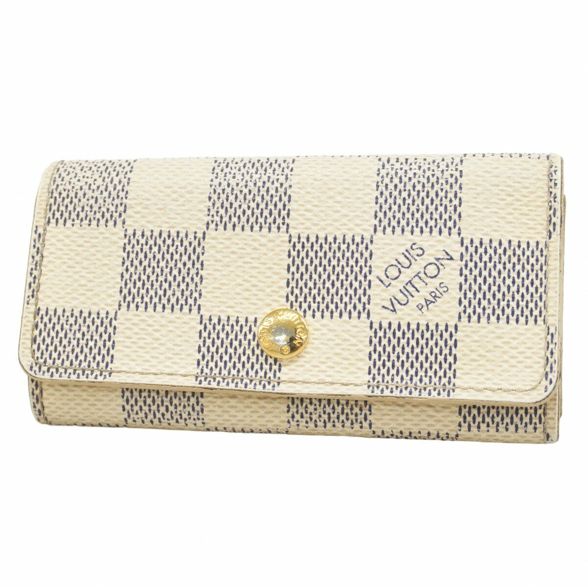 ★SALE【5ee7675】ルイヴィトン キーケース ダミエ・アズール ミュルティクレ4 N60020 ホワイト【中古】メンズ レディース ユニセックス