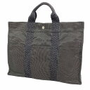 ★最終価格【5hd3094】エルメス トートバッグ エールラインMM キャンバス グレー シルバー金具【中古】レディース