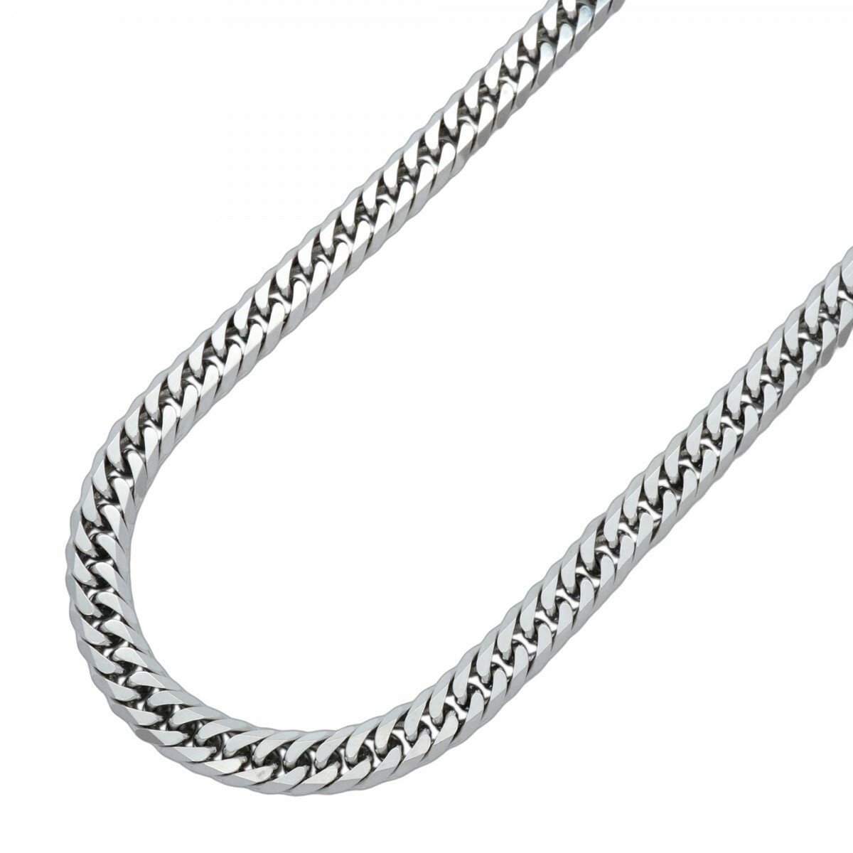 【5khh015】喜平 ネックレス Pt850 プラチナ 6面 ダブル 46.5cm 62.2g キヘイ【中古】メンズ レディース ユニセックス