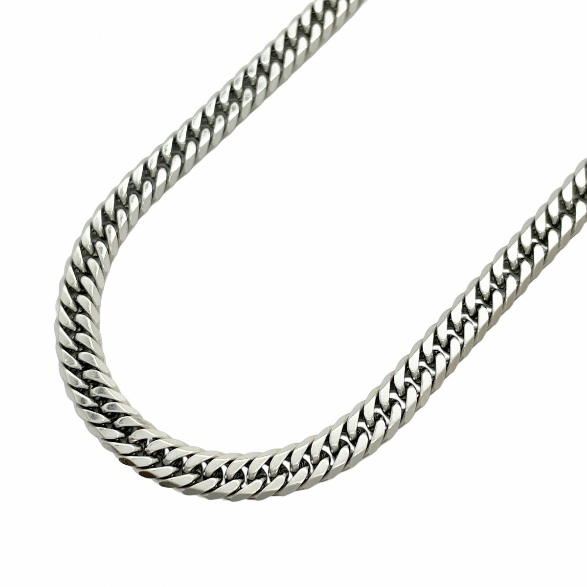 【5khh045】喜平 ネックレス Pt850 プラチナ 6面 ダブル 51.2cm 50.4g キヘイ【中古】メンズ レディース ユニセックス