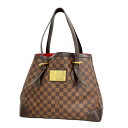 【5mb2191-h】ルイヴィトン トートバッグ ダミエ ハムステッドMM N51204 エベヌ【中古】レディース