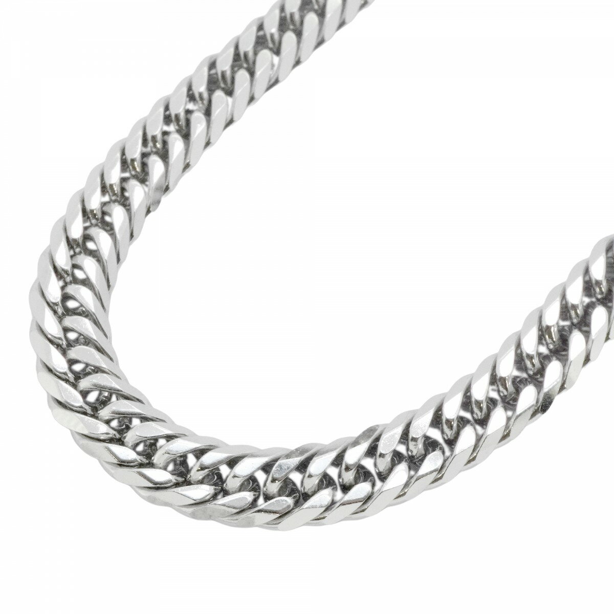 【5khm012】喜平 ネックレス Pt850 プラチナ 6面 ダブル 60.5cm 102.2g キヘイ【中古】メンズ レディース ユニセックス