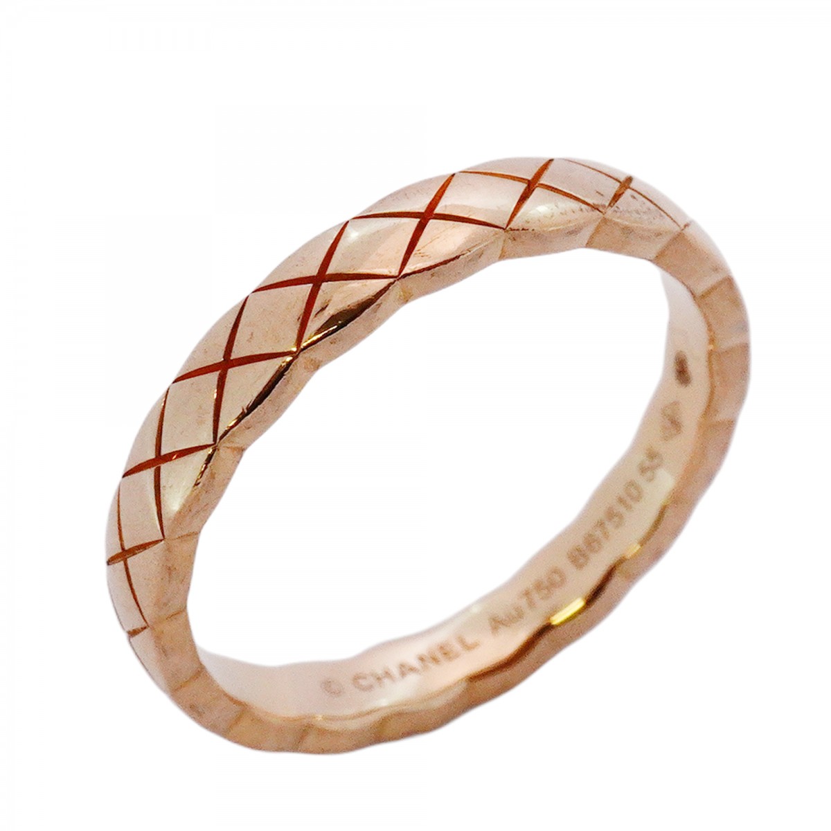 【5job0133】シャネル リング ココクラッシュ/ベージュゴールド K18PG ピンクゴールド ＃55【中古】メンズ レディース ユニセックス