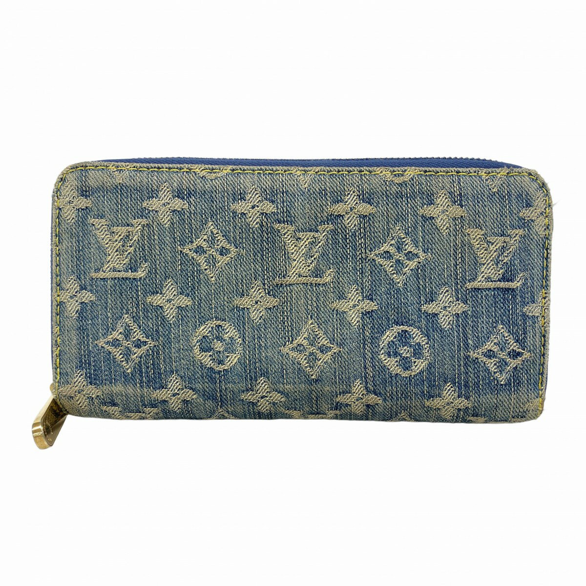 【5oc2788】ルイヴィトン 長財布 モノグラム・デニム ジッピーウォレット M95341 ブルー【中古】メンズ レディース ユニセックス