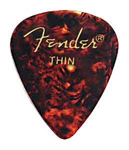 【ピック12枚セット】 Fender CLASSIC PICKS 351 SHAPE Thin Tortoise フェンダー ピック シン
