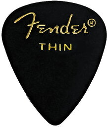 【ピック12枚セット】Fender CLASSIC PICKS 351 SHAPE Thin Black フェンダー・ピック・シン