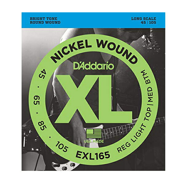 D'Addario ꥪ 쥭١ EXL165 Reg Light Top/Med Bottom .045.105