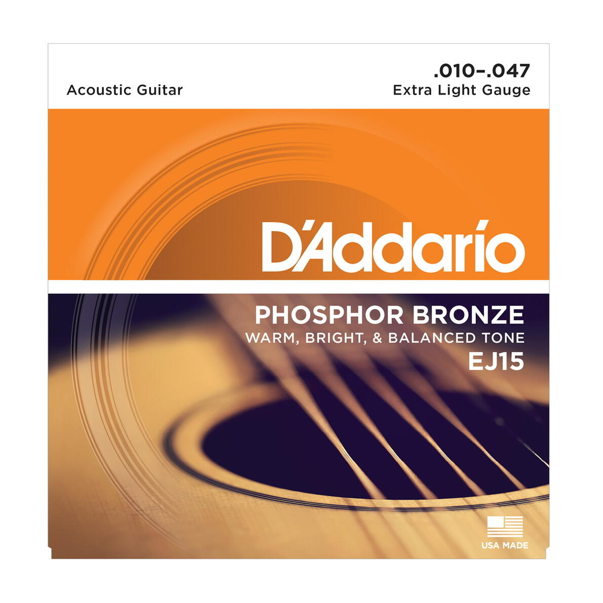 D'Addario EJ15 ꥪ ƥå PHOSPHOR BRONZE Extra Light 10-47