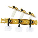 AT-150C　-Classical Guitar- Tuning Machines クラシックギター用 チューニングマシーン(クラシックギター用糸巻き) 【仕様】 ■35mm幅 ■Finish：Gold ■Gear ratio＝1:14 ■左右セットでビス付きです。 JANコード：4944465563518 ※画像はサンプルです。 ※ギターパーツの返品・交換はお受け出来ませんので商品仕様をご確認の上ご注文をお願いします。 ※お取り付けの際は自己責任にてお願い申し上げます。 【お知らせ】 「定形外郵便」で配送いたします。（到着まで2から7日程かかります） ●お支払い方法として代金引換をご利用頂けません。 ●お届け日時の指定は承れません。 ●郵便物の場合、追跡番号はございません。 ●土日、祝日は日本郵便が休業の為、配達はございません。 ●ポストに入らなかった場合は、不在票が入りますのでご確認ください。 ●お受け取りをされないまま保管期間を過ぎた場合、商品は弊社に戻ります。 　弊社では送料分を含んだ金額で販売している商品もございます。 　戻った商品につきましては、発送時の送料を差し引いた金額で返金処理を行わせていただきます。 　予めご了承くださいませ。 　ご入用の場合は、再度ご注文をお願いいたします。