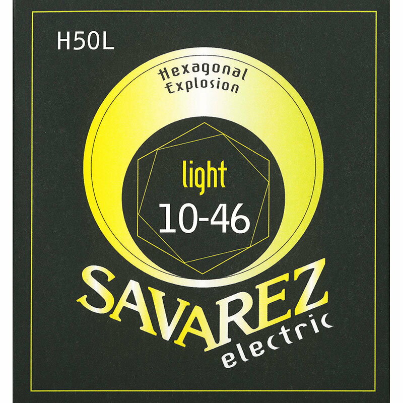 SAVAREZ H50L Light (010/013/017/026/036/046) 6角芯を採用したニッケルワウンド弦。 倍音を含んだ、パワフルでブリリアントなサウンドを求めデザインされ、セットバランスの良さ、速弾きでの正確なレスポンスを実現。 HEXコアに柔軟性・弾力性を加える事で、心地よいフィンガリングや豊かなサステインをギタリストへ提供します。 フロイドローズトレモロとの相性も抜群です。 【お知らせ】 「定形郵便」で配送いたします。（到着まで2から7日程かかります） ●お支払い方法として代金引換をご利用頂けません。 ●お届け日時の指定は承れません。 ●郵便物の場合、追跡番号はございません。 ●土日、祝日は日本郵便が休業の為、配達はございません。 ●ポストに入らなかった場合は、不在票が入りますのでご確認ください。 ●お受け取りをされないまま保管期間を過ぎた場合、商品は弊社に戻ります。 　弊社では送料分を含んだ金額で販売している商品もございます。 　戻った商品につきましては、発送時の送料を差し引いた金額で返金処理を行わせていただきます。 　予めご了承くださいませ。 　ご入用の場合は、再度ご注文をお願いいたします。