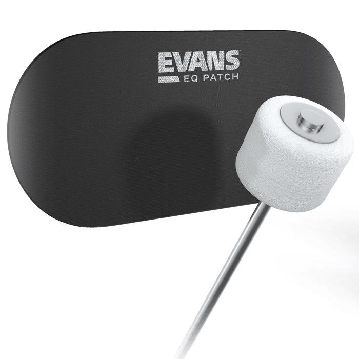 Evans エバンス バスドラム用パッチ EQPB2 ブラックナイロン ツインペダル用