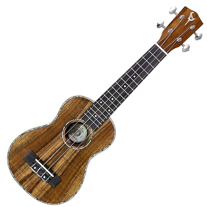 DCT DUS-155K soprano ukulele ソプラノ ウクレレ East Asian Koa単板トップ。East Asian Koaサイド＆バック。 アバロン装飾が光ります。 East Asian Koa材のタイトなカラっとしサウンドが特徴です。 単板トップが魅力です。 牛骨のナット＆サドル、Aquilaの弦を標準装備。 TOP：East Asian Solid Koa　 SIDE：East Asian Koa BACK：East Asian Koa オール・East Asian Koaボディ。 単板のコアトップ+ウッドバインディング（メイプル）+アバロンの装飾 贅沢な1本です。 *天然材を使用しているため、杢目は1本1本異なります。 *East Asian Koa :Taiwanese Koa,Acaciaとも呼ばれ、厳選された材のみを使用しています