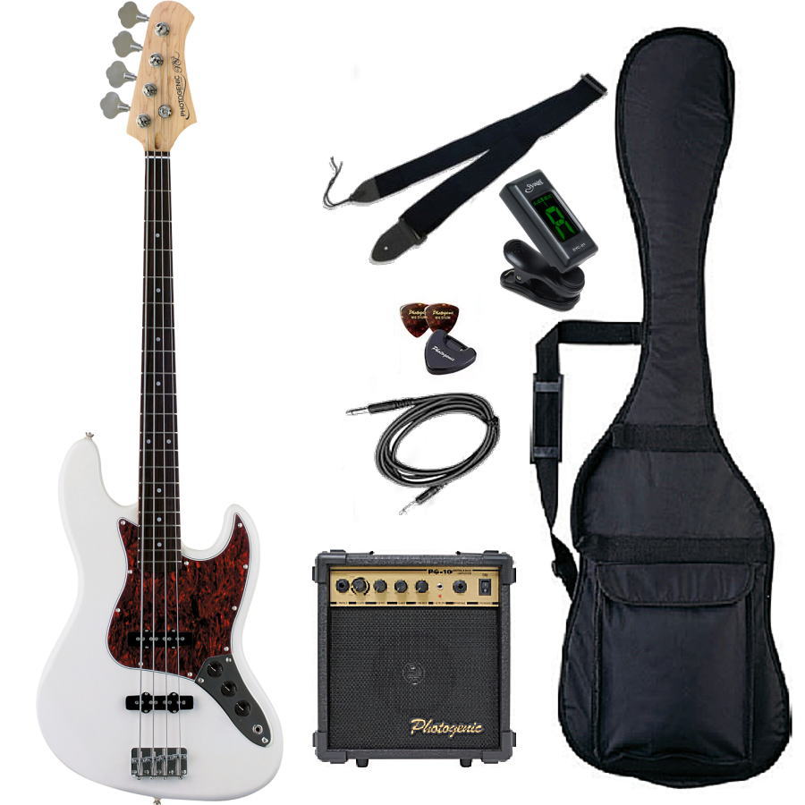Photogenic フォトジェニック JB240 WH T3P 【エレキベース初心者入門8点ライトセット】
