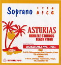 ウクレレ弦 アストリアス ソプラノ用 ブラックナイロン ASTURIAS UKULELE STRINGS BLACK NYLON Soprano