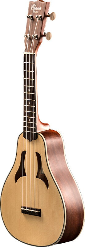 Ohana VK70 バンジョーやギター、ウクレレまで弾きこなすRoy Smeckが、1940年代に愛用したウクレレを基にデザインされたVK70。 まるで洋梨のような姿が一際目をひきます。 トップにはスプルース単板、サイド&amp;バックにはマホガニー合板を使用したモデルです。 スプルース特有の張りのあるサウンドと、マホガニーの温かさが絶妙にマッチします。 Ohana VK70 スペック ■トップ材：スプルース単板 ■サイド&amp;バック：マホガニー合板 ■ギグバッグ付属 ※画像はサンプルです。製品の特性上、実際の商品とは木目、色味等が異なります。ご注意ください。 ※現在の商品に関しましては仕様変更されている場合もございます。詳しくはメーカーサイトをご確認ください。 ※在庫切れなどで納期が遅れる場合はメールにてご連絡申し上げます。