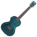 KALA UKULELE KA-JTE-BKGN カラ テナーウクレレ tenor ukulele スタイリッシュなfホールとクラシックでジャジーなルックスが目を惹くArchtopシリーズはビンテージスタイルのギターからインスピレーションを得た美しいウクレレで、マホガニー材を使用した本物のアーチ型のトップにマザーオブパールのバインディングが施されており、メタリックペイントカラーとグロスフィニッシュで仕上げられています。 もともとはバイオリン、現在ではギターやマンドリンにも採用されているアーチトップをもつ楽器は、熟練した職人の手によって製作される芸術作品であるだけでなく、より大きくパンチの効いたサウンドを奏でます。 ・ 全長：約65.4cm ・ スケール：約42.9cm ・ ボディー：約29.8cm ・ ナット幅：約3.7cm ・ フレット：18 ・ ボディー上部最大幅：約17.8cm ・ ボディーくびれ幅：約14.3cm ・ ボディー下部最大幅：約23.7cm ・ ボディー厚み：約7.9cm ※画像はサンプルです。製品の特性上、実際の商品とは木目、色味等が異なります。ご注意ください。