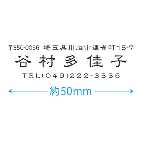 ミニ住所ゴム印【3行物】ジョインティ