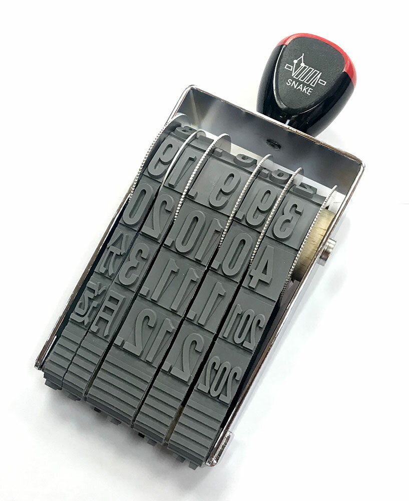 ヘビ印回転印【欧文西暦日付印60P】