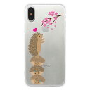 【 送料無料 】iPhoneケース iPhone13 iPhone12 iPhone11 iPhoneXS Max XR ソフトケース TPU クリア ハリネズミのお花見 | iPhoneケース ハリネズミ iPhoneカバー x 雑貨 おもしろ