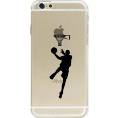 iPhone6sケースストラップホール付きハードケースポリカーボネイトクリアチョイ足しバスケシュート