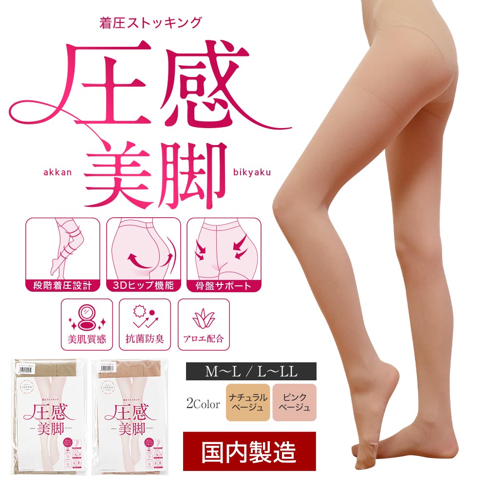 着圧ストッキング 圧感美脚 20デニール ボデ...の紹介画像2