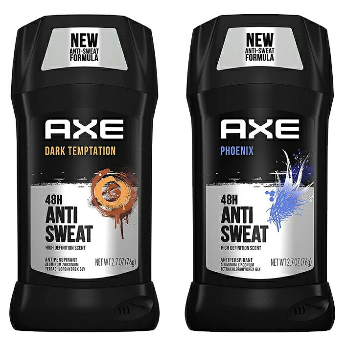 Axe Dry アックスドライ 48H アンチ スウェット 制汗剤 フェニックス ダークテンプテーション 76g インビジブル ソリッド 1本 2本セット【海外直送】