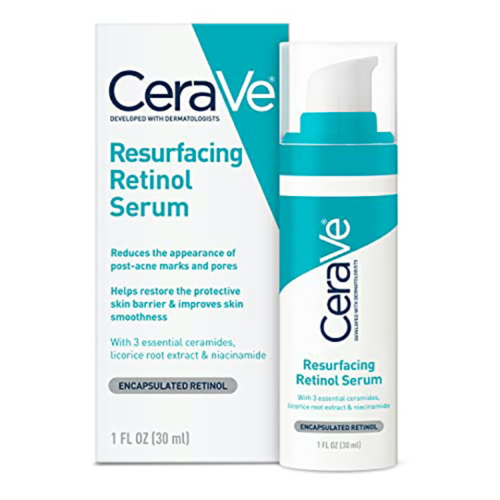 CeraVe セラヴィ レチノール セラム ポア フィニング リサーフェシング ブライトニング フェイシャル セラム 1oz 30ml 【海外直送】