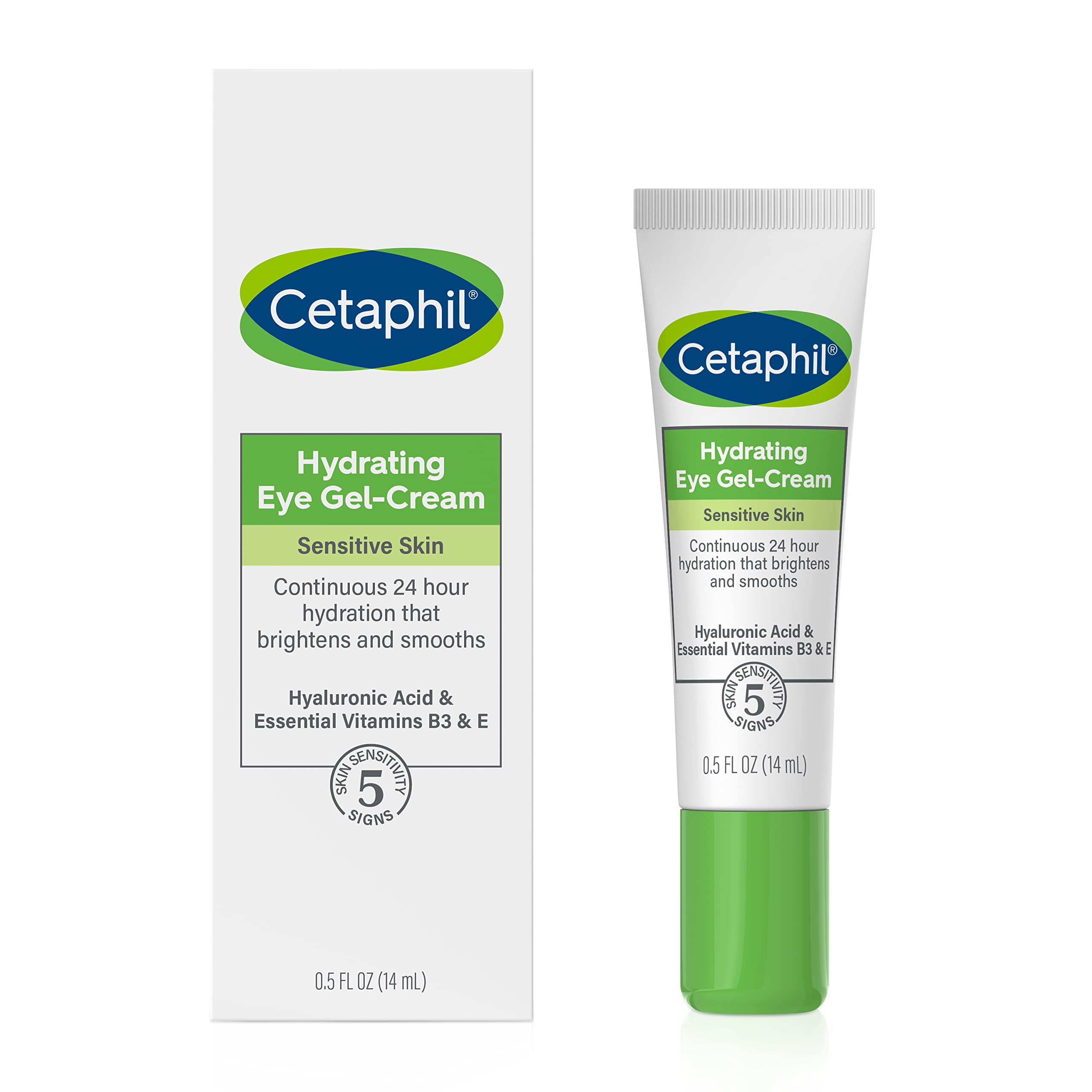 Cetaphil ヒアルロン酸入り ハイドレーティング アイ ジェル クリーム 0.5oz 敏感肌用 