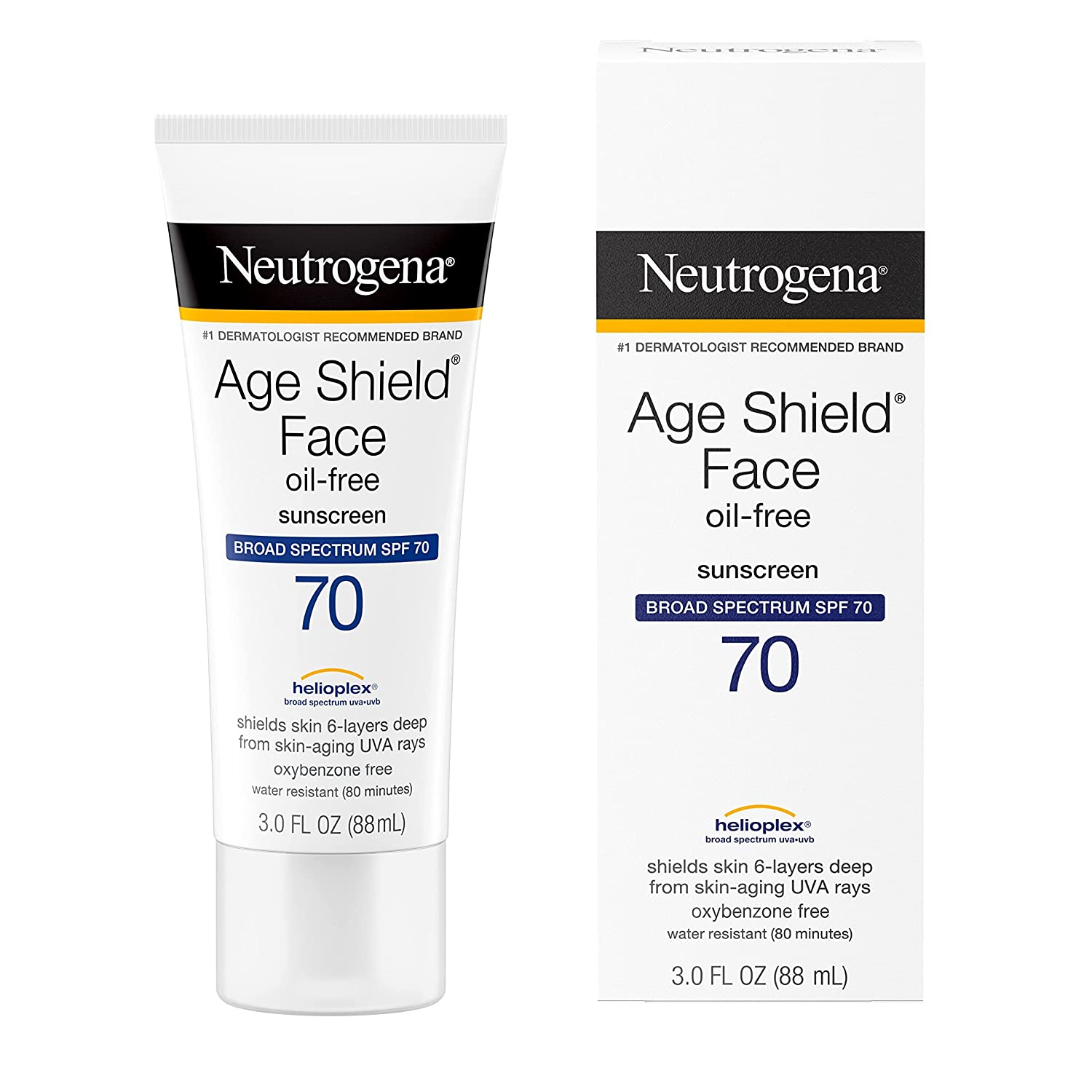 Neutrogena Aニュートロジーナ エイジシールド アンチオキシダント フェイスローション サンスクリーン ワイドスペクトラム SPF 70 3 FL. OZ