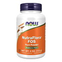 NOW Supplements, NutraFlora FOS (Fructooligosaccharides) Pure Powder, Prebiotic Fiber, 4-Ounce